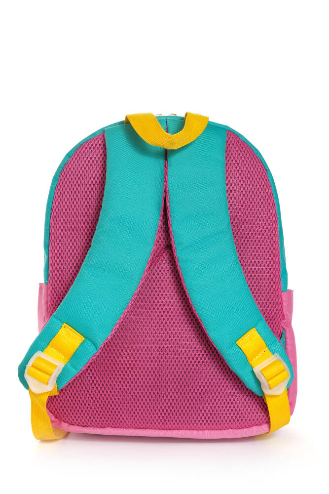 Cambridge Polo Club Be Happy Ön Cepli Unisex Çocuk Anaokulu Çantası TURKUAZ TURKUAZ