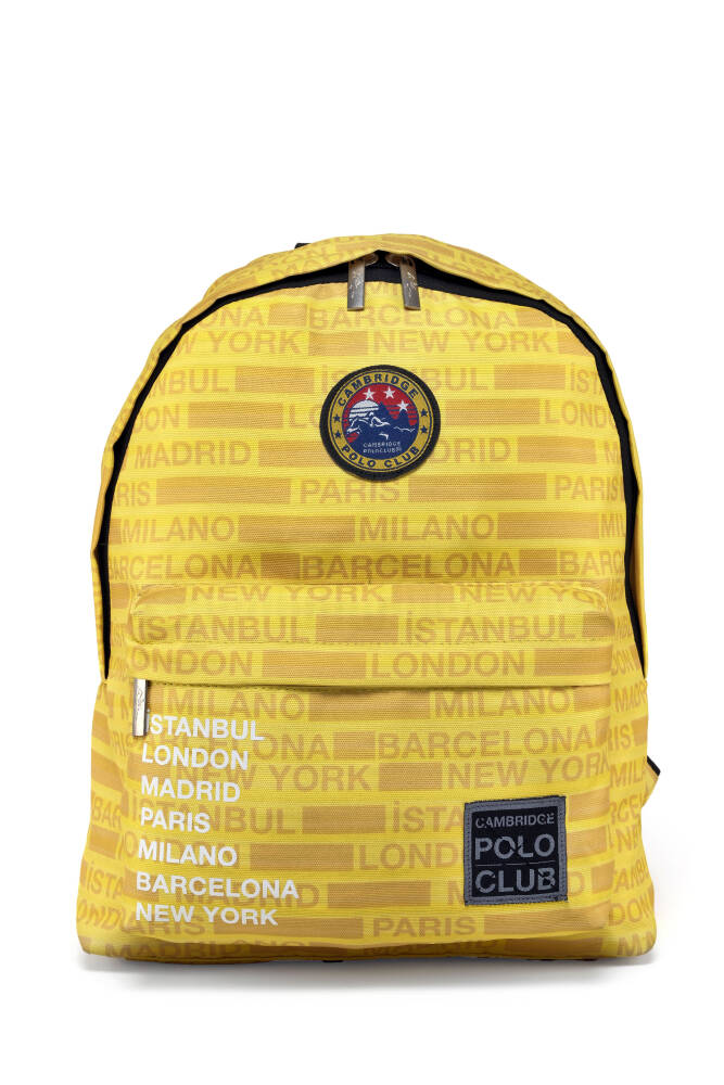 Cambridge Polo Club Cities II Ön Cepli Unisex Sırt Çantası SARI SARI