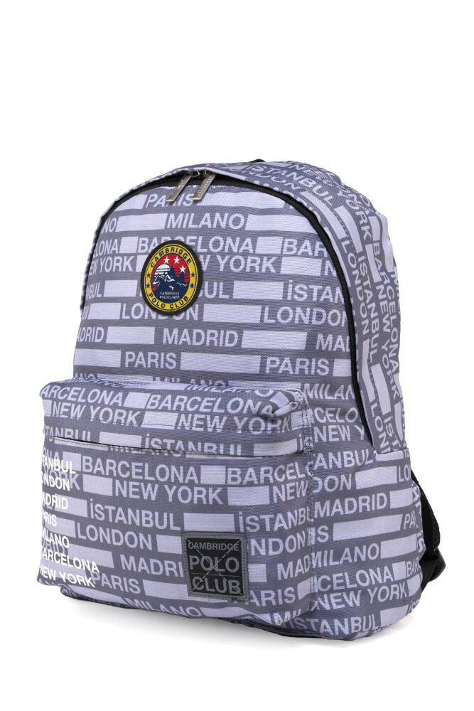 Cambridge Polo Club Cities II Ön Cepli Unisex Sırt Çantası GRİ GRİ