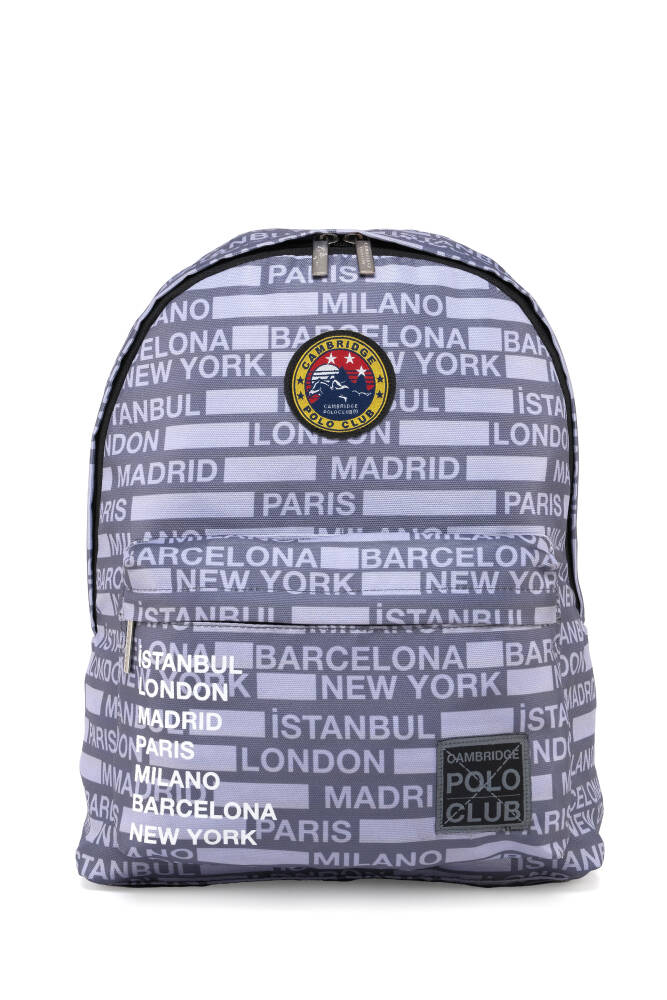 Cambridge Polo Club Cities II Ön Cepli Unisex Sırt Çantası GRİ GRİ
