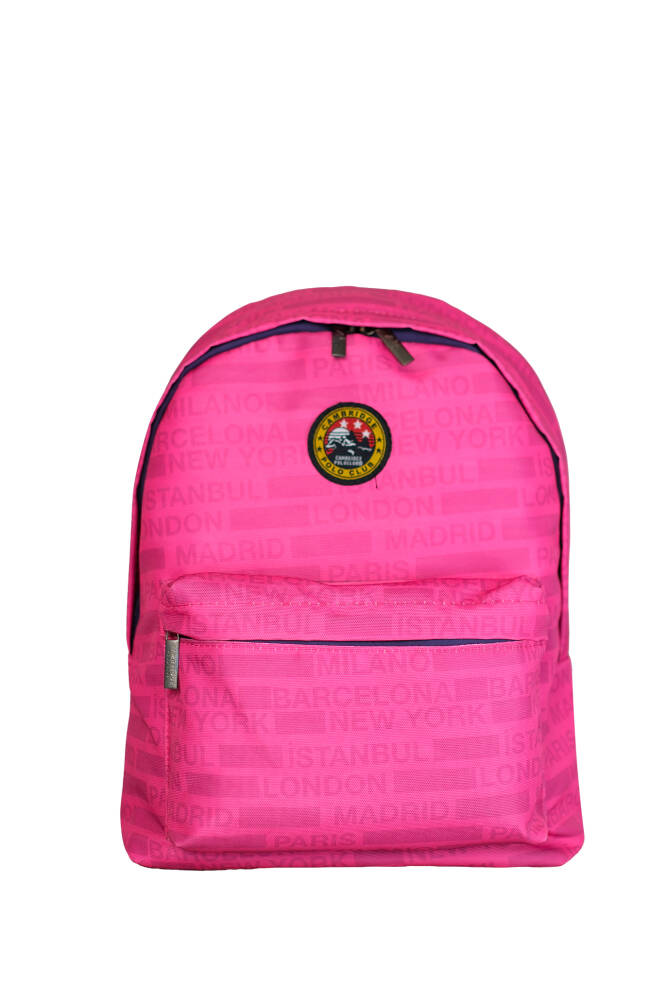 Cambridge Polo Club Cities II Ön Cepli Unisex Sırt Çantası Pembe Pembe