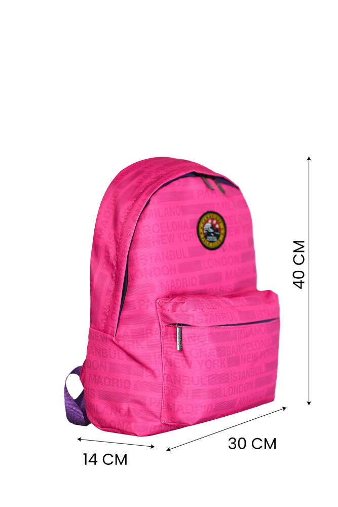 Cambridge Polo Club Cities II Ön Cepli Unisex Sırt Çantası Pembe Pembe