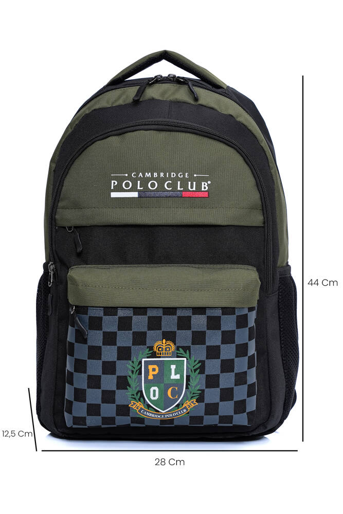 Cambridge Polo Club Çok Amaçlı Unisex Sırt Çantası Siyah-Yeşil Siyah-Yeşil