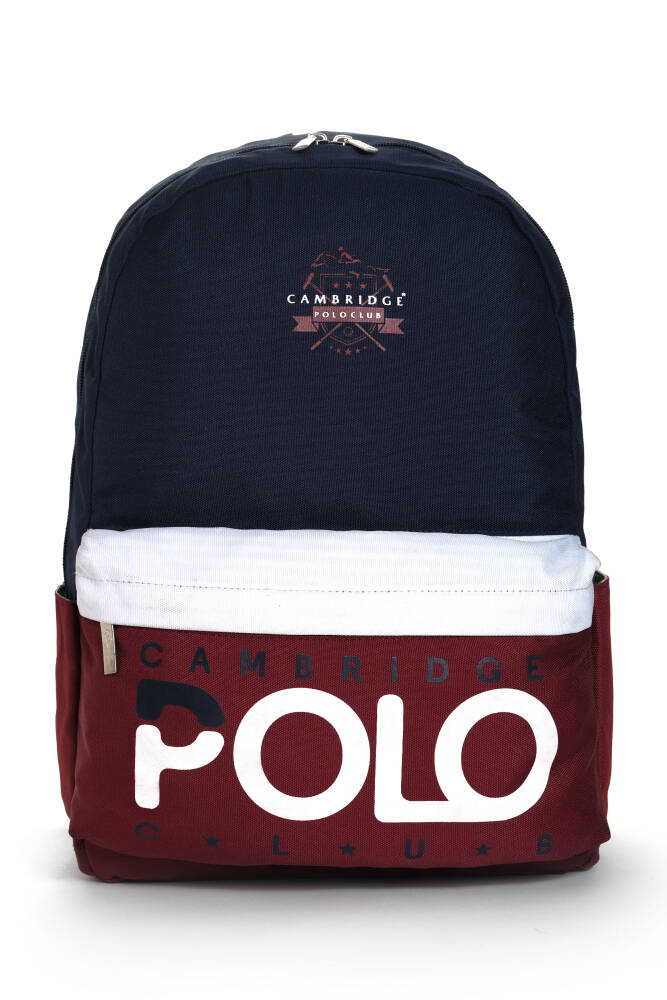 Cambridge Polo Club Preppy Tek Ana Bölmeli Unisex Sırt Çantası Lacivert Lacivert