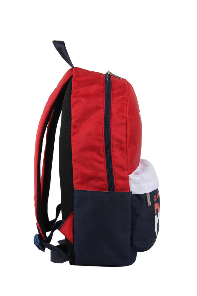 Cambridge Polo Club Preppy Tek Ana Bölmeli Unisex Sırt Çantası Kırmızı Kırmızı