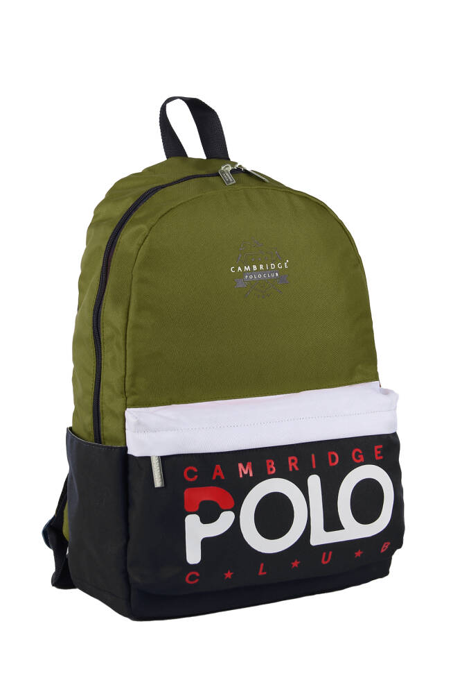 Cambridge Polo Club Preppy Tek Ana Bölmeli Unisex Sırt Çantası HAKİ HAKİ