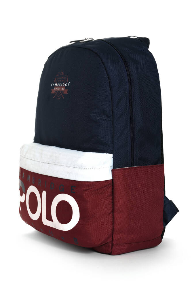 Cambridge Polo Club Preppy Tek Ana Bölmeli Unisex Sırt Çantası Lacivert Lacivert