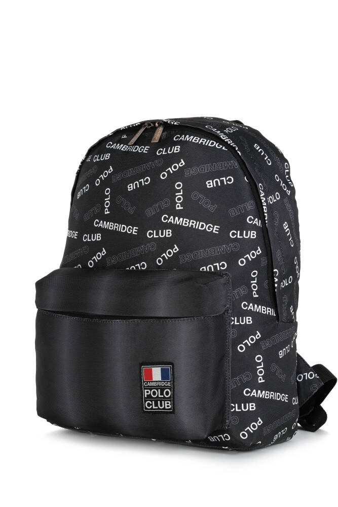 Cambridge Polo Club Rococo Ön Bölmeli Unisex Çocuk İlkokul Çantası Siyah Siyah