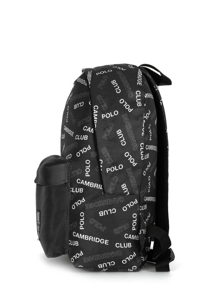 Cambridge Polo Club Rococo Ön Bölmeli Unisex Çocuk İlkokul Çantası Siyah Siyah