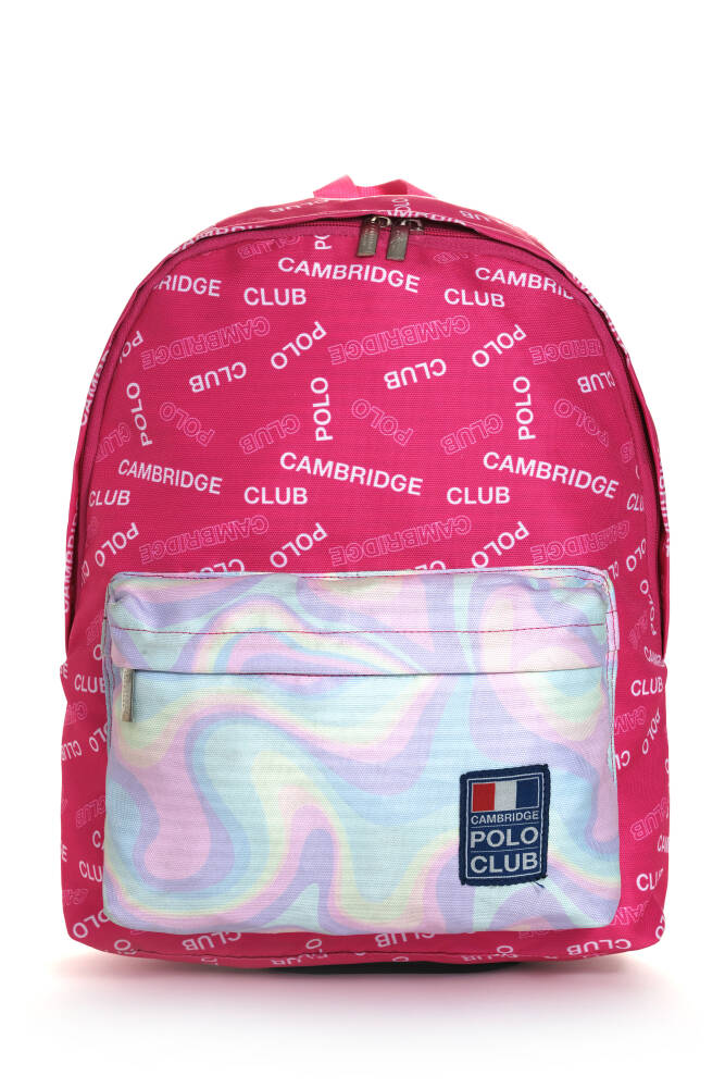 Cambridge Polo Club Rococo Ön Bölmeli Unisex Çocuk İlkokul Çantası Pembe Pembe