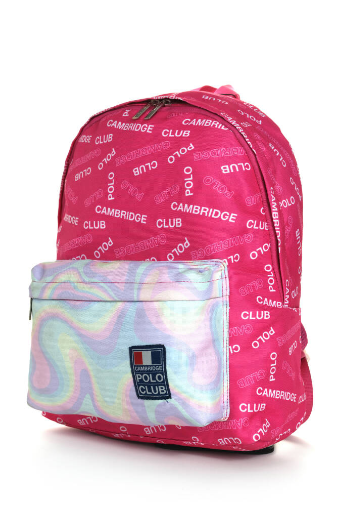 Cambridge Polo Club Rococo Ön Bölmeli Unisex Çocuk İlkokul Çantası Pembe Pembe