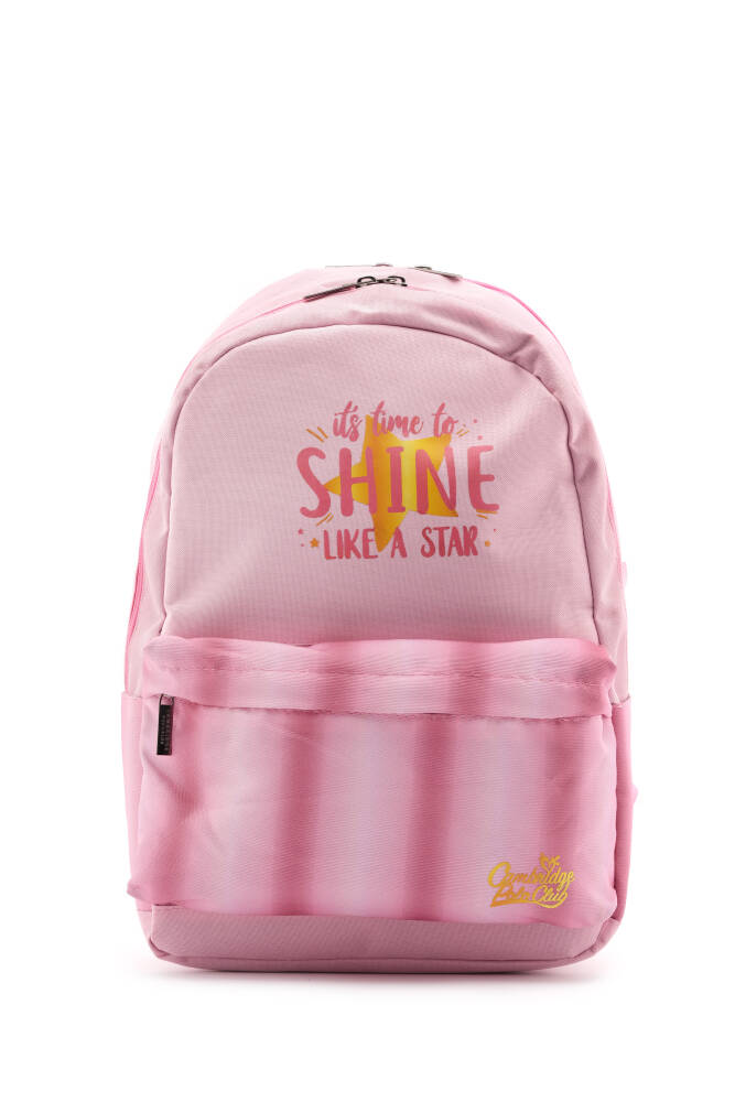 Cambridge Polo Club Star Çift Ana Bölmeli Unisex Çocuk İlkokul Çantası Pembe Pembe