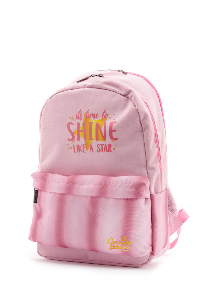 Cambridge Polo Club Star Çift Ana Bölmeli Unisex Çocuk İlkokul Çantası Pembe Pembe
